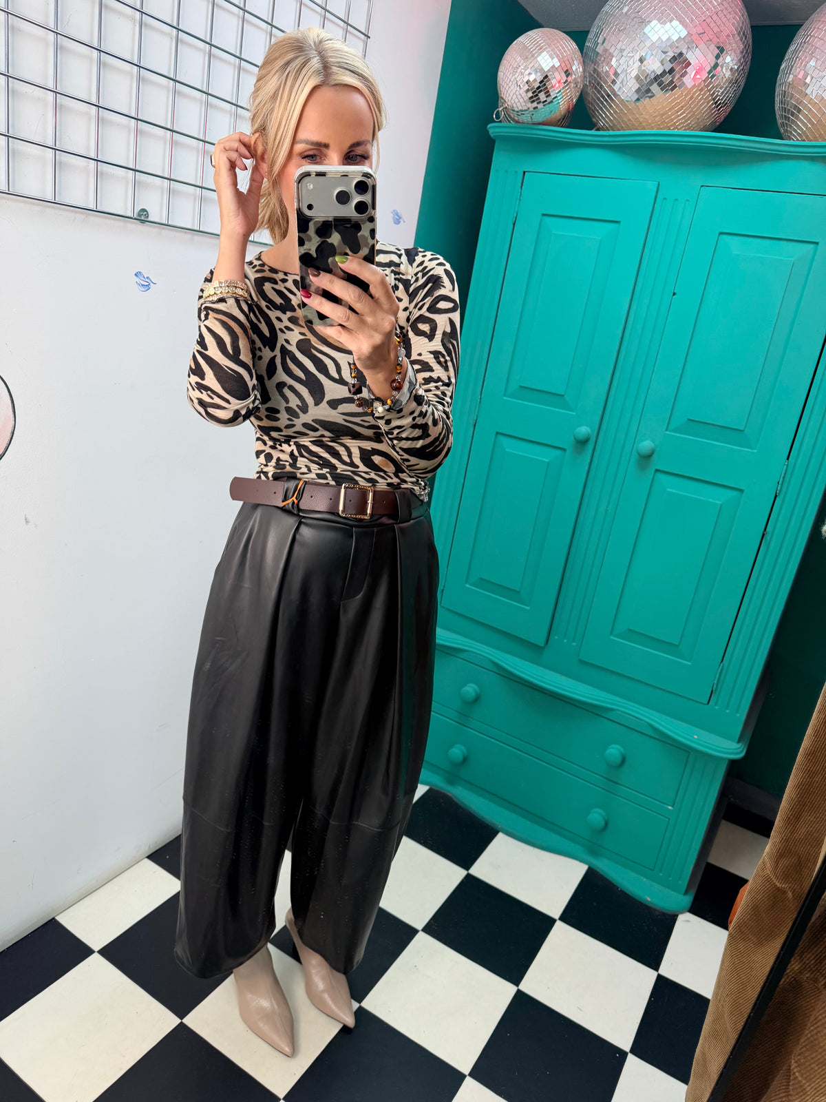 Buttery PU Culottes Black
