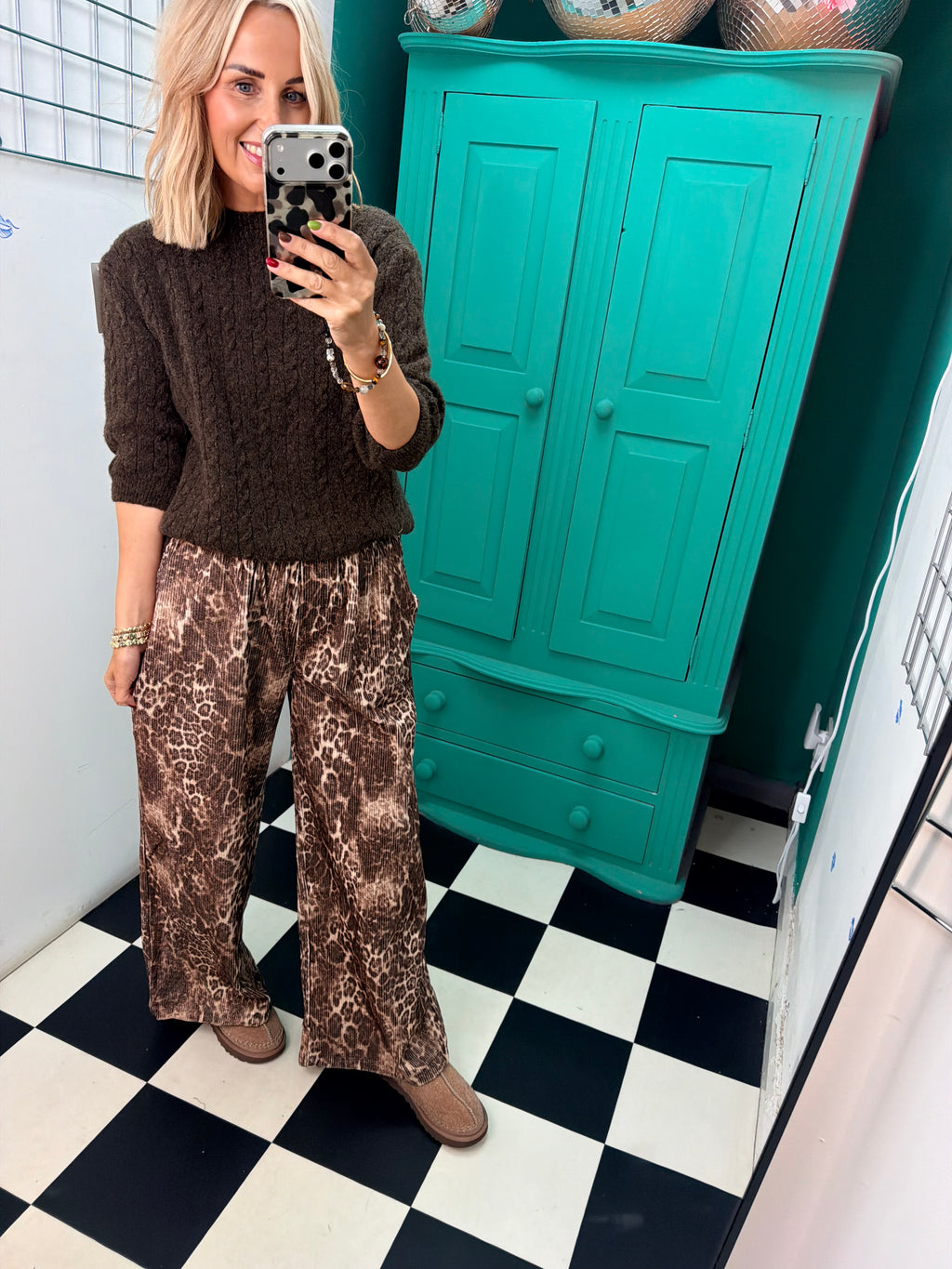Cable Knit Jumper Chocolate