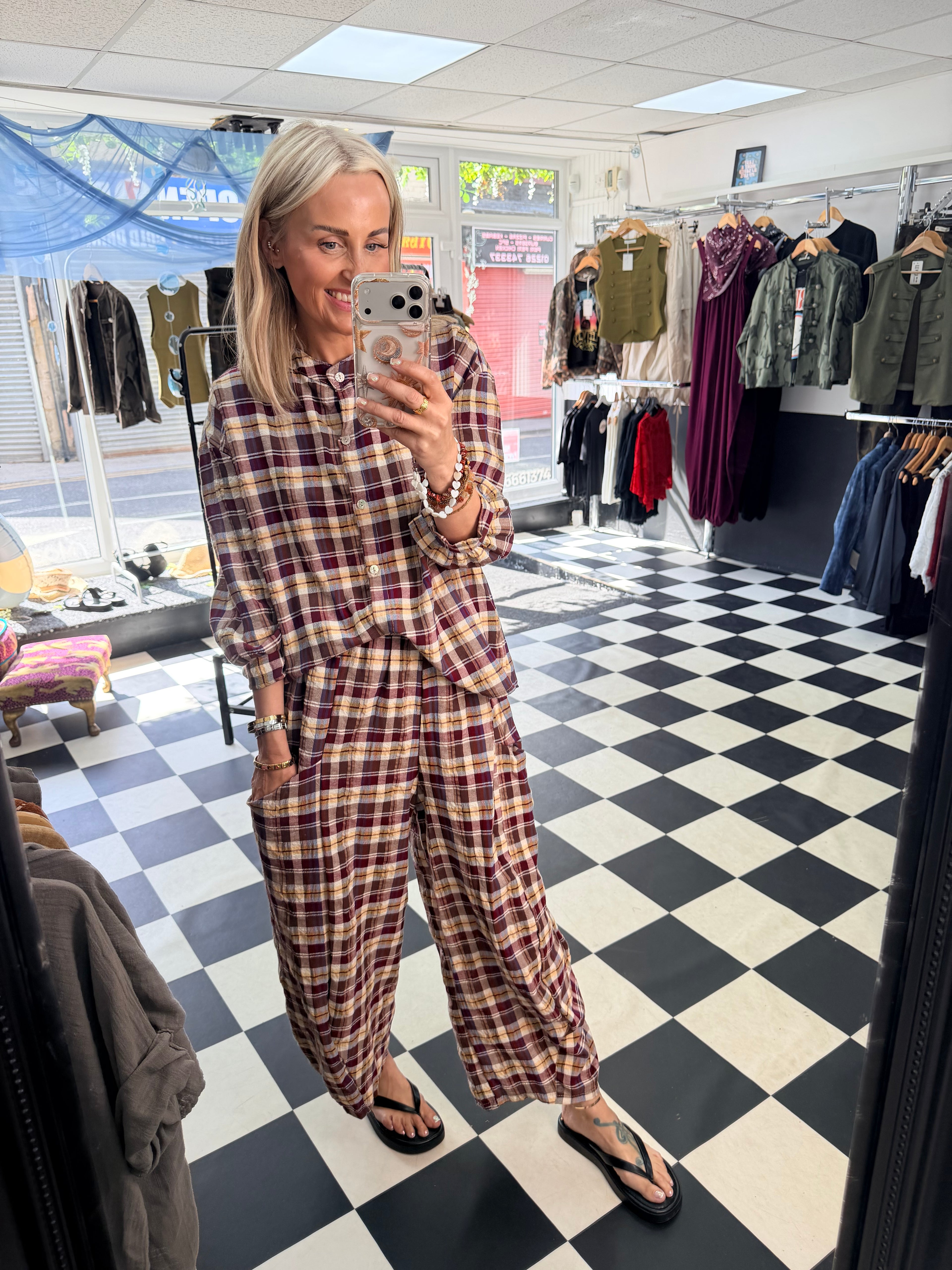 Autumn Check Trousers