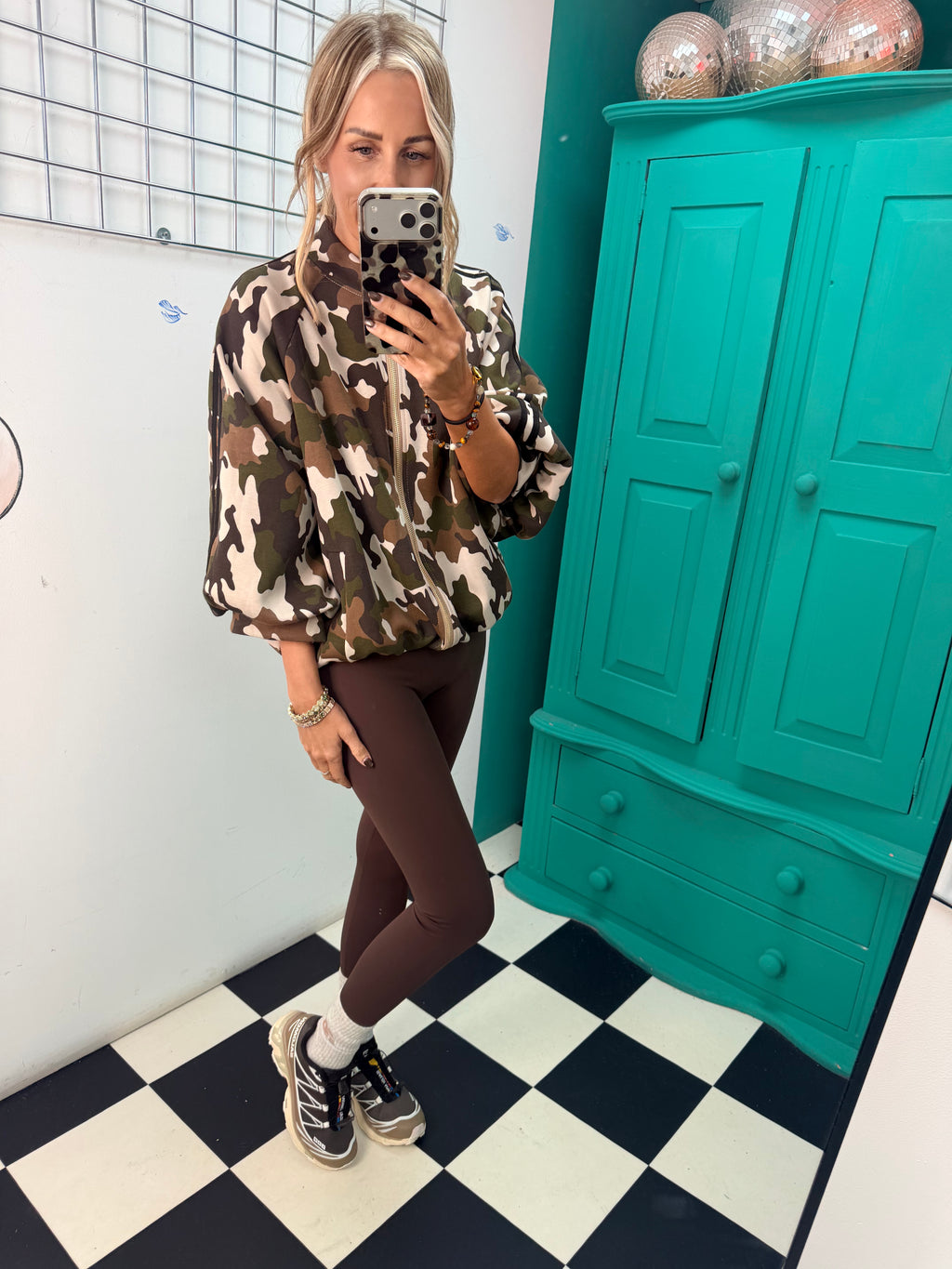 Camo Crush Stripe Bomber Jacket Special Buy