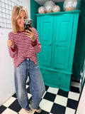 Weekend V Stripe Special Buy Wine and Pink