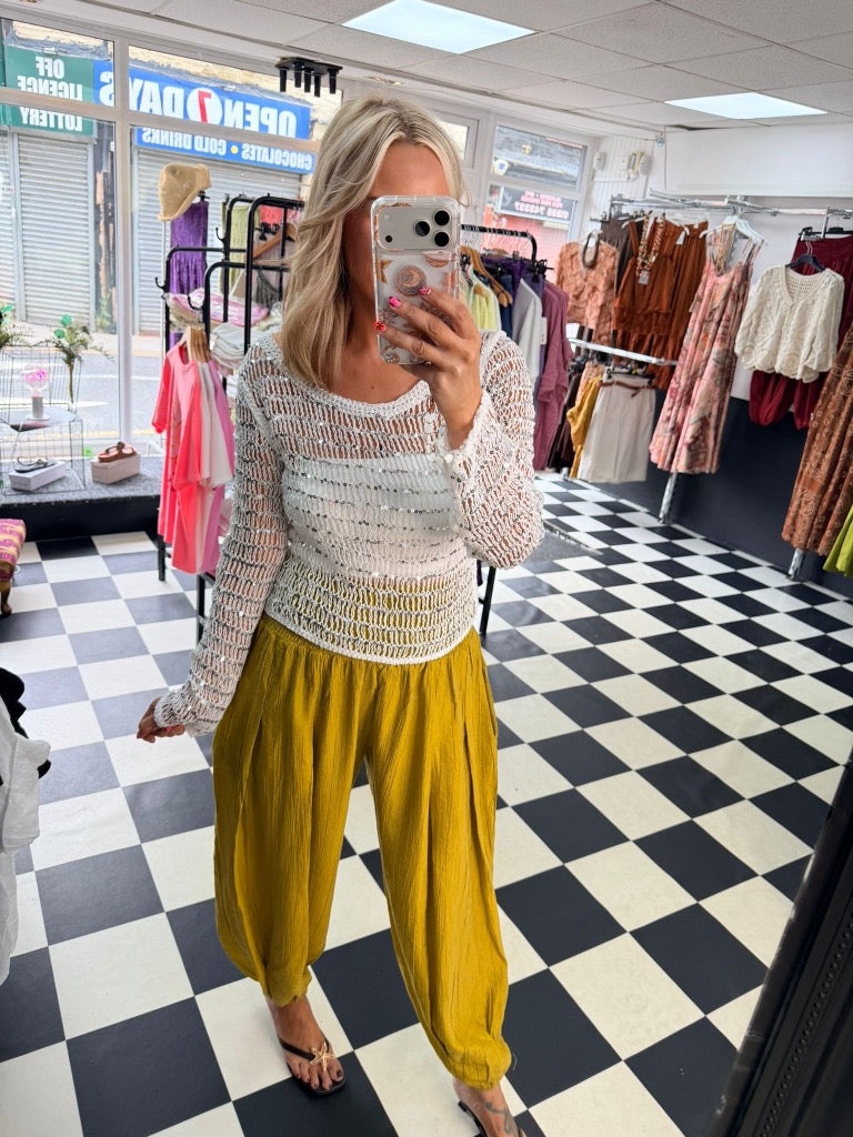 TikTok Crinkle Trousers Chatruse
