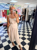 Wrap Crinkle Jumpsuit cream
