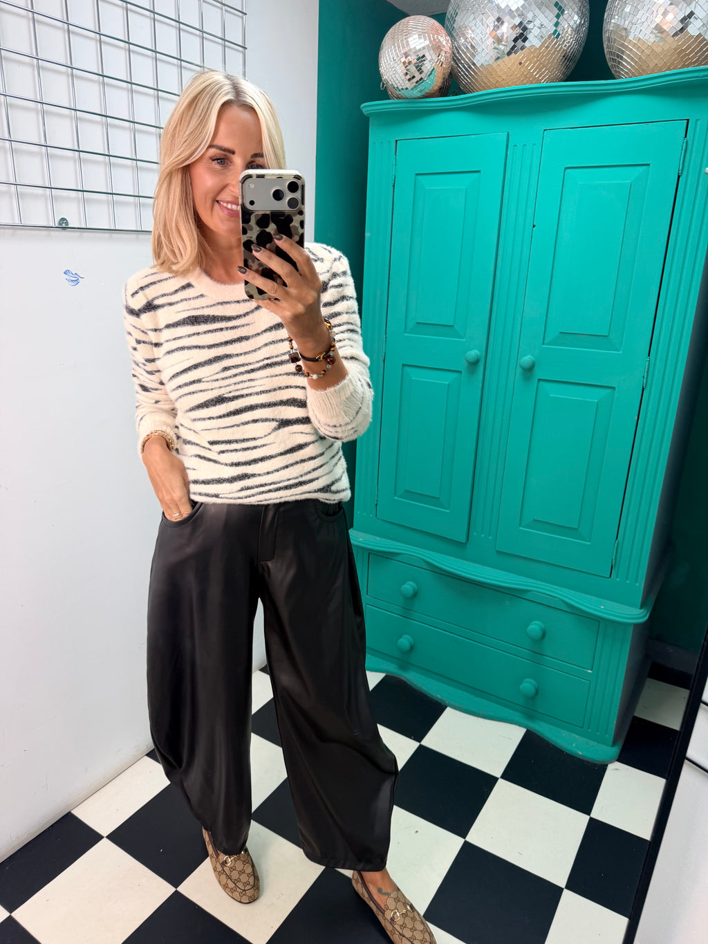Soft touch Zebra jumper Cream Special buy