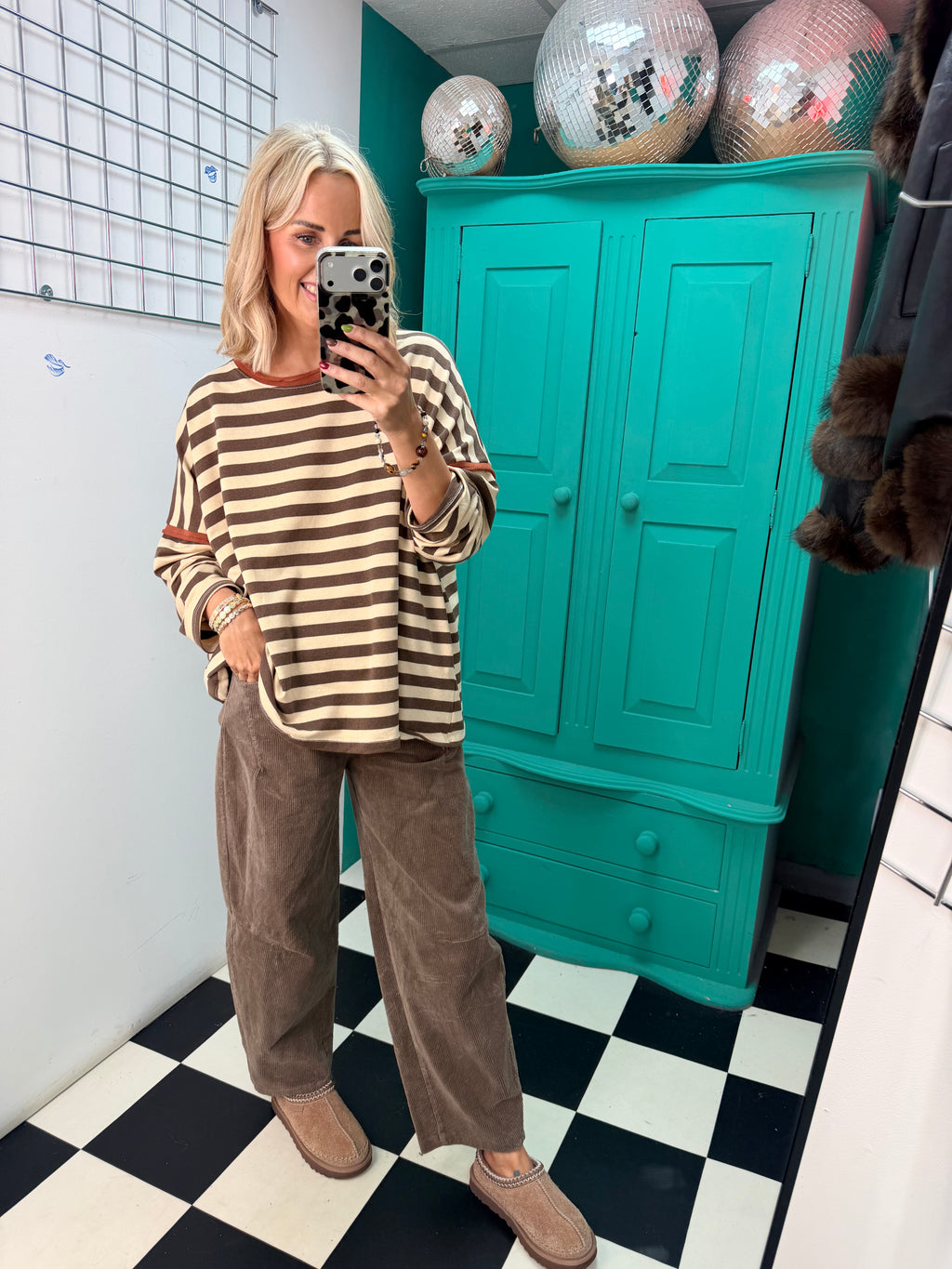 The Sunday stripe - Mocha and Chocolate