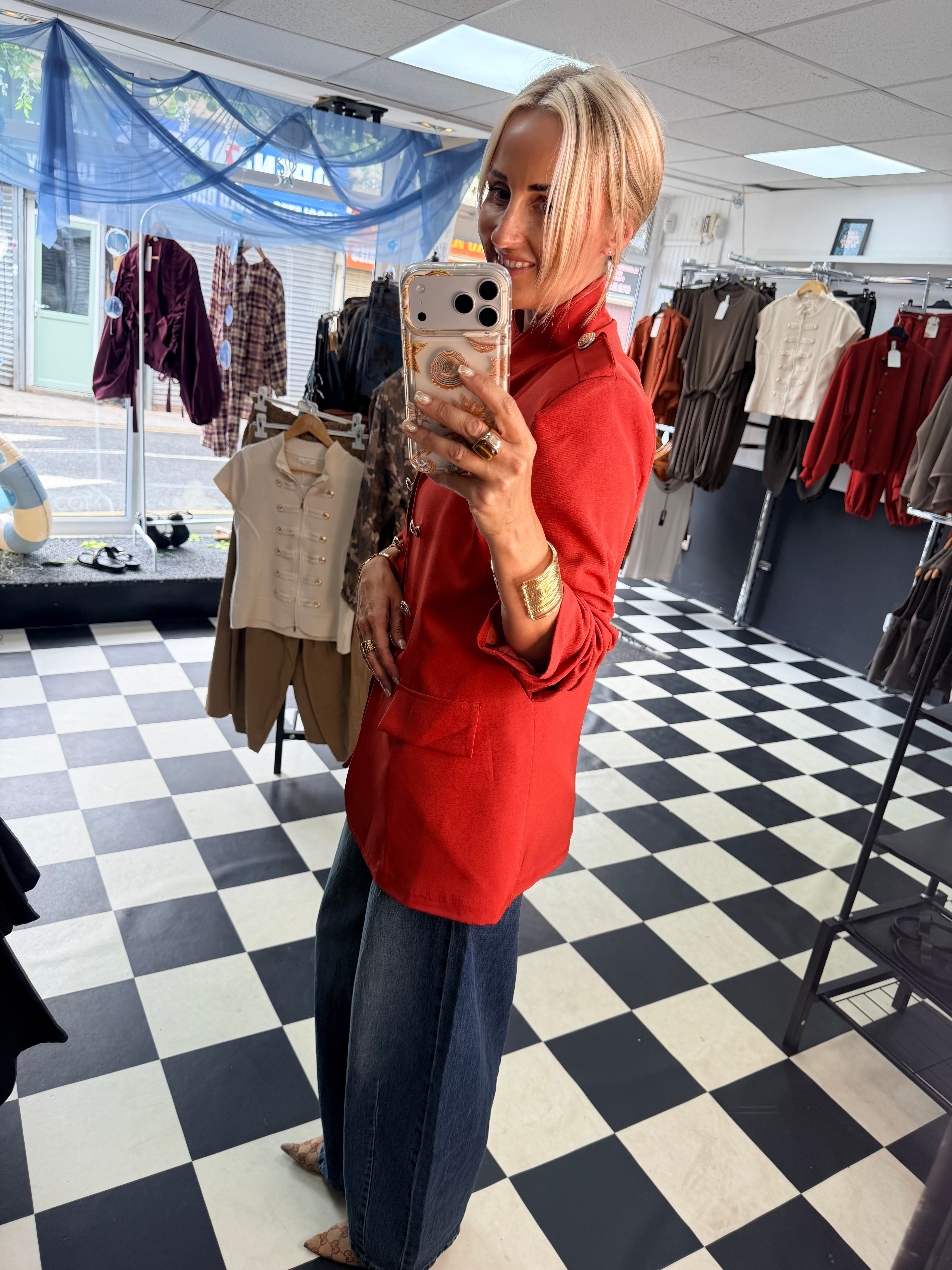 Military blazer Rust