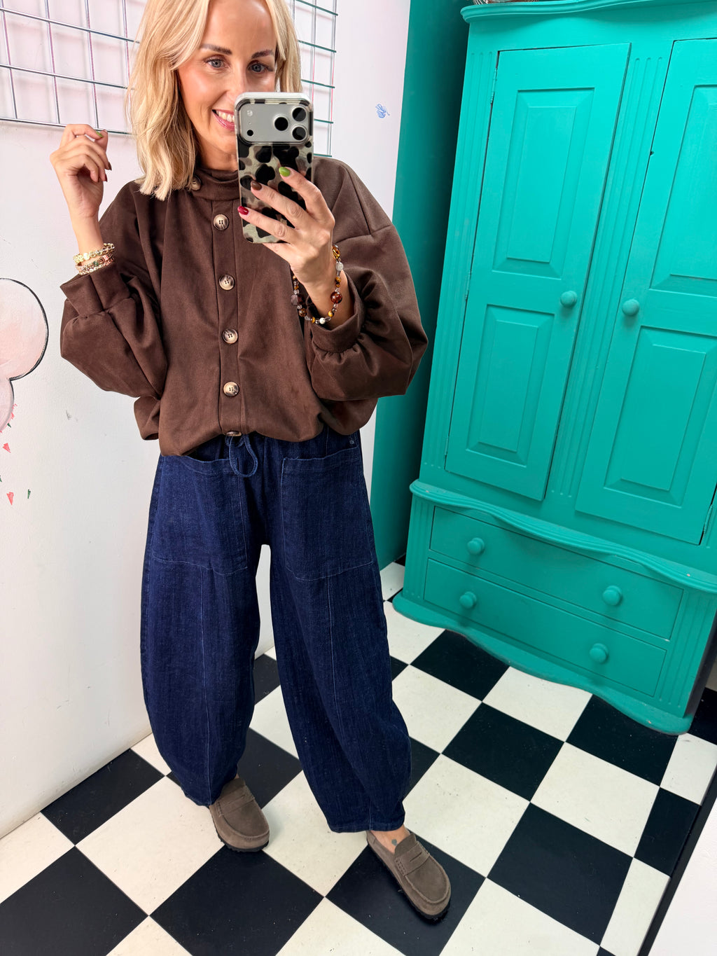 Suede Weekend Slouch Jacket Chocolate