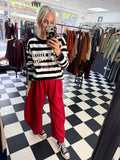 Barrel leg Joggers - Red