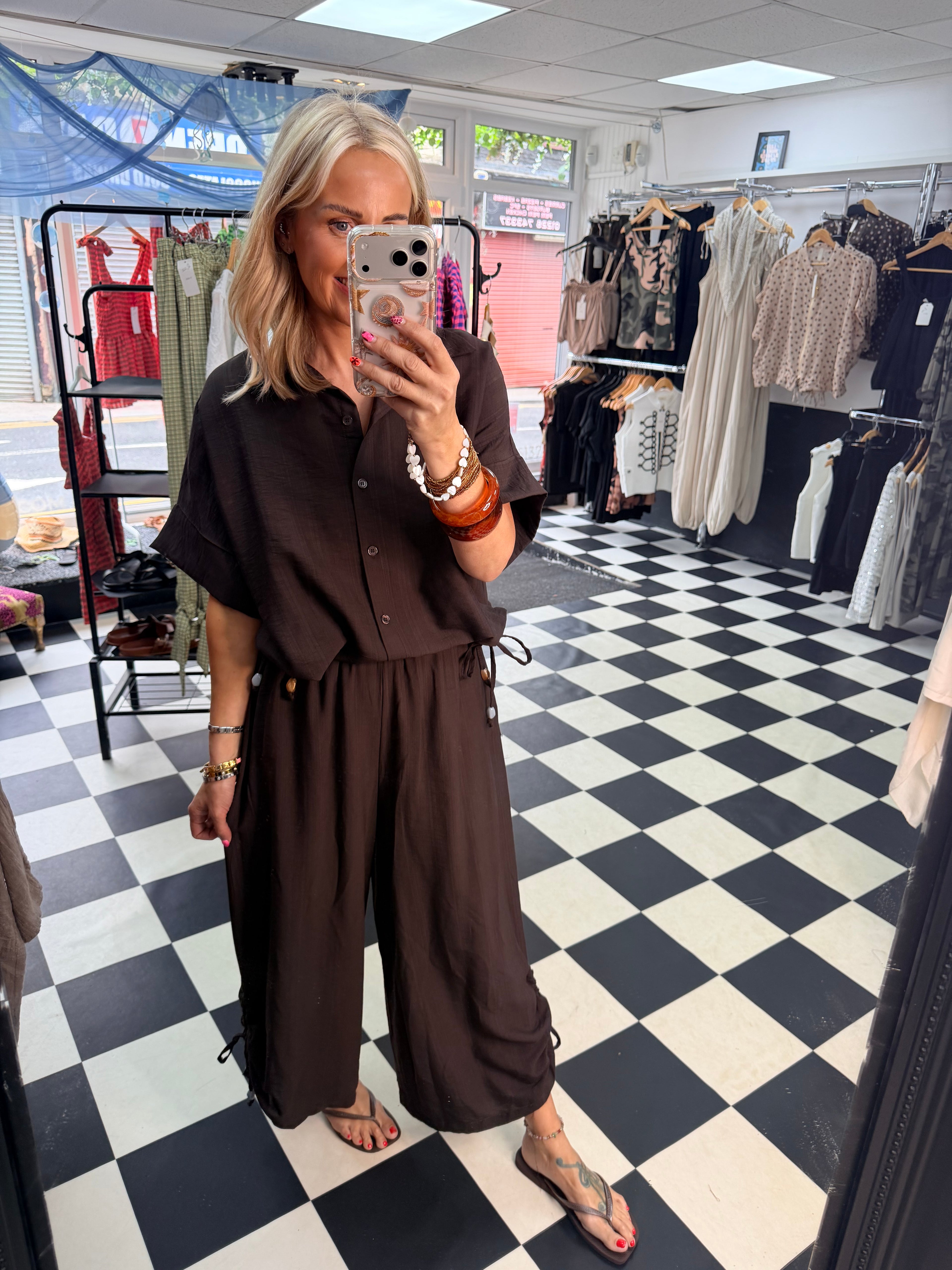 Beaded Co Ord Chocolate