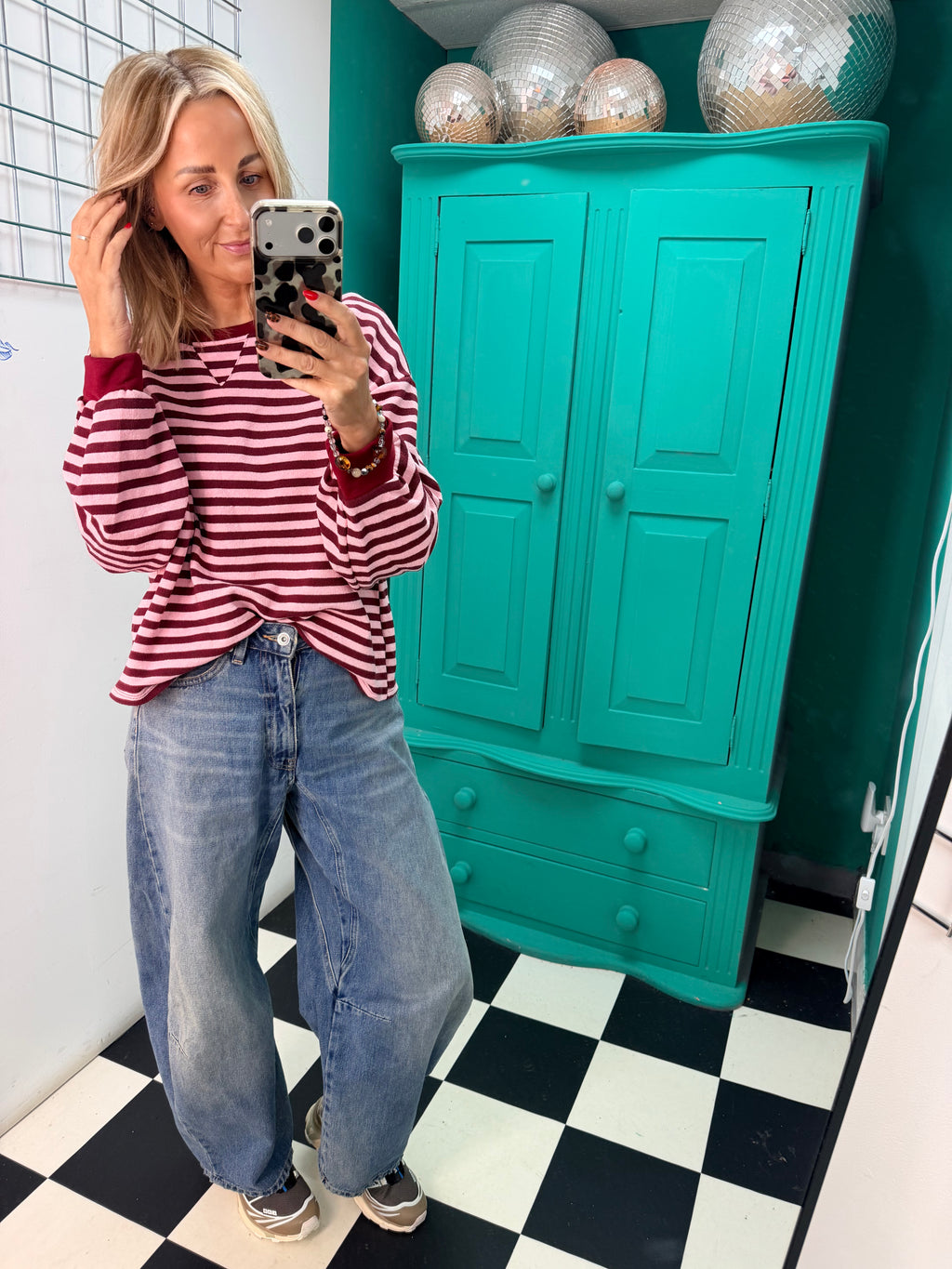 Weekend V Stripe Special Buy Wine and Pink