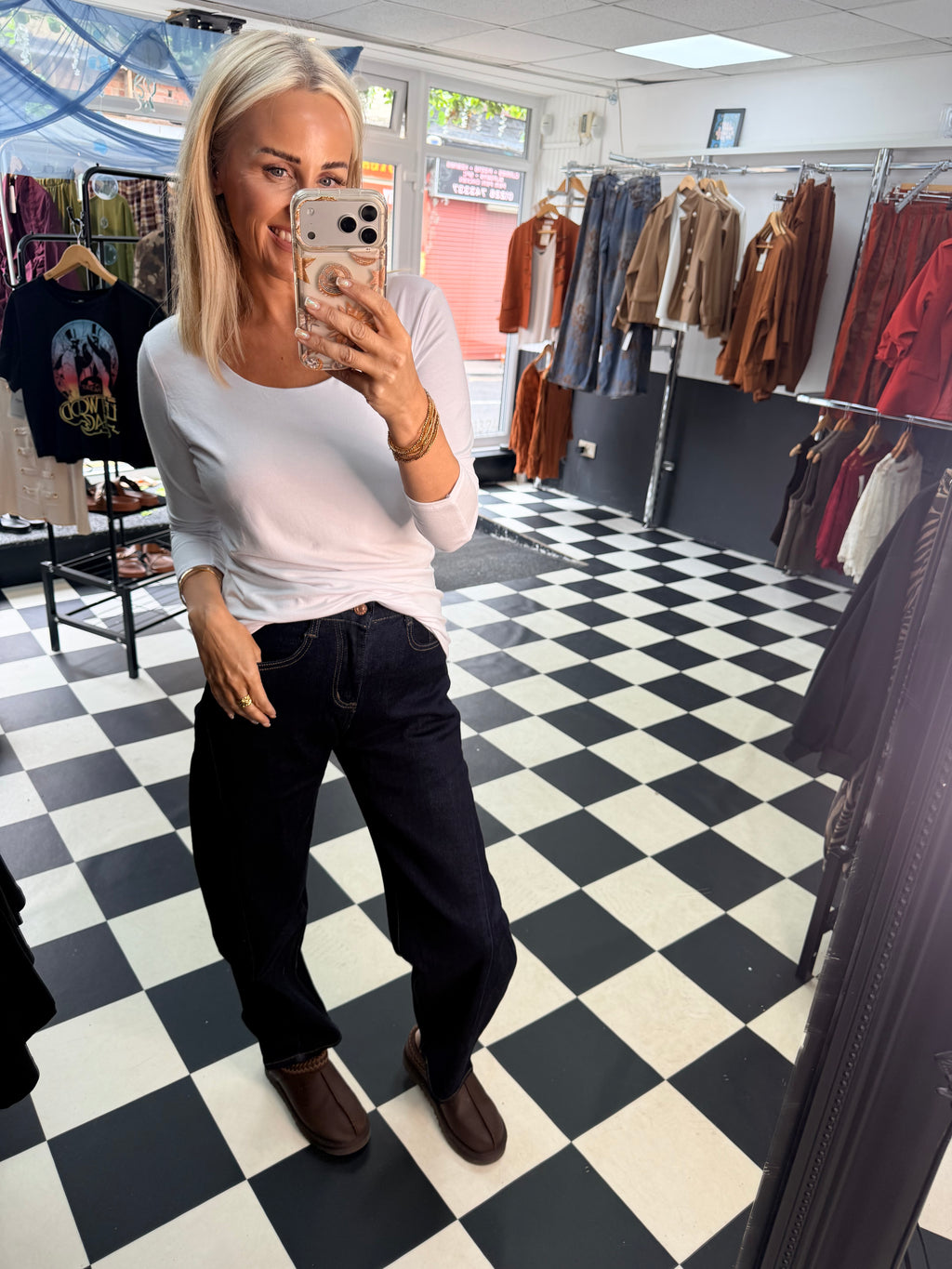Basic Scoop Neck Basic T shirt White
