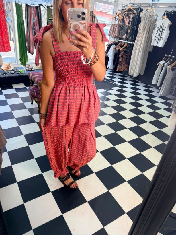 Neon Collection Bloomer Trouser Slate/Coral