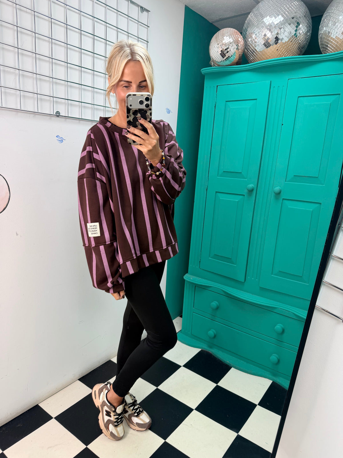 The Autumn stripe - Chocolate and purple
