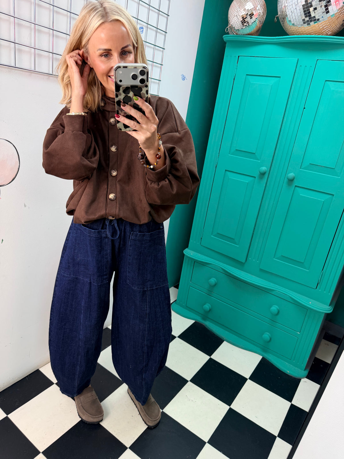 Suede Weekend Slouch Jacket Chocolate