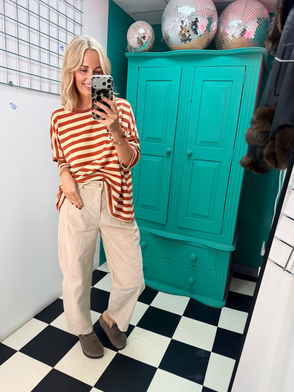 The Sunday stripe - Orange and Cream