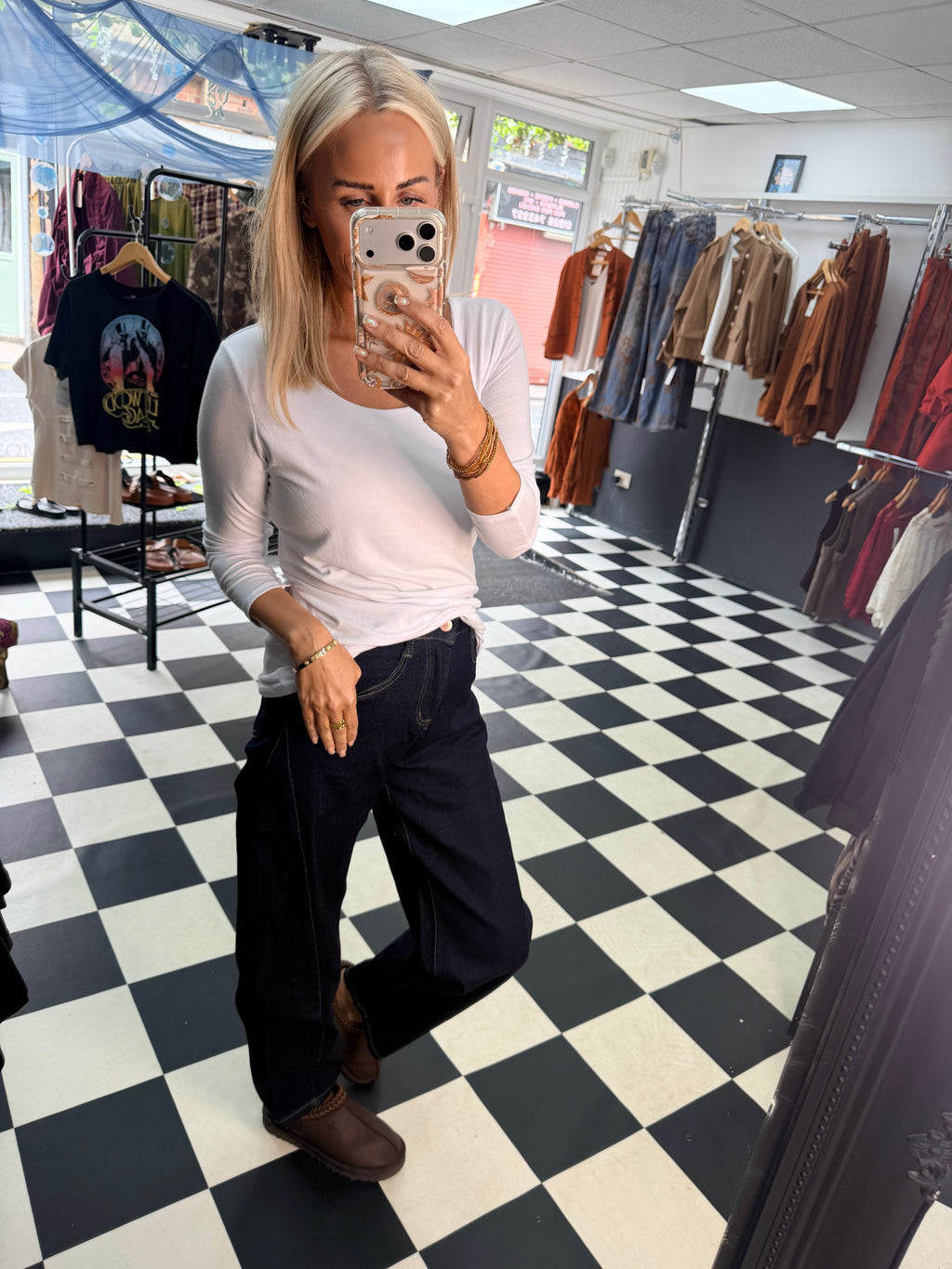 Basic Scoop Neck Basic T shirt White