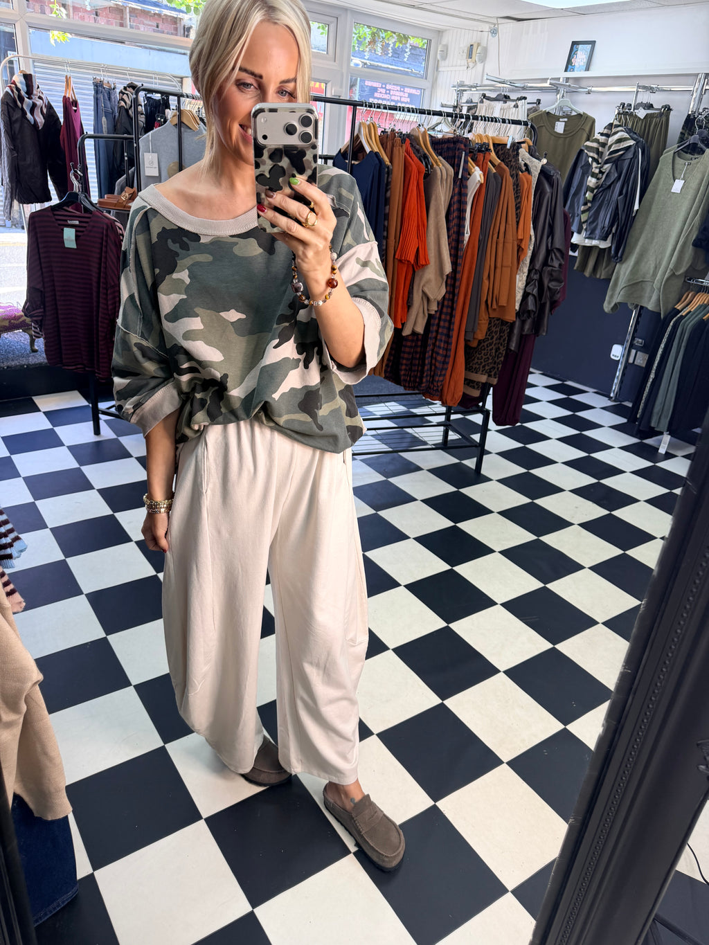 Barrel leg Joggers - Cream