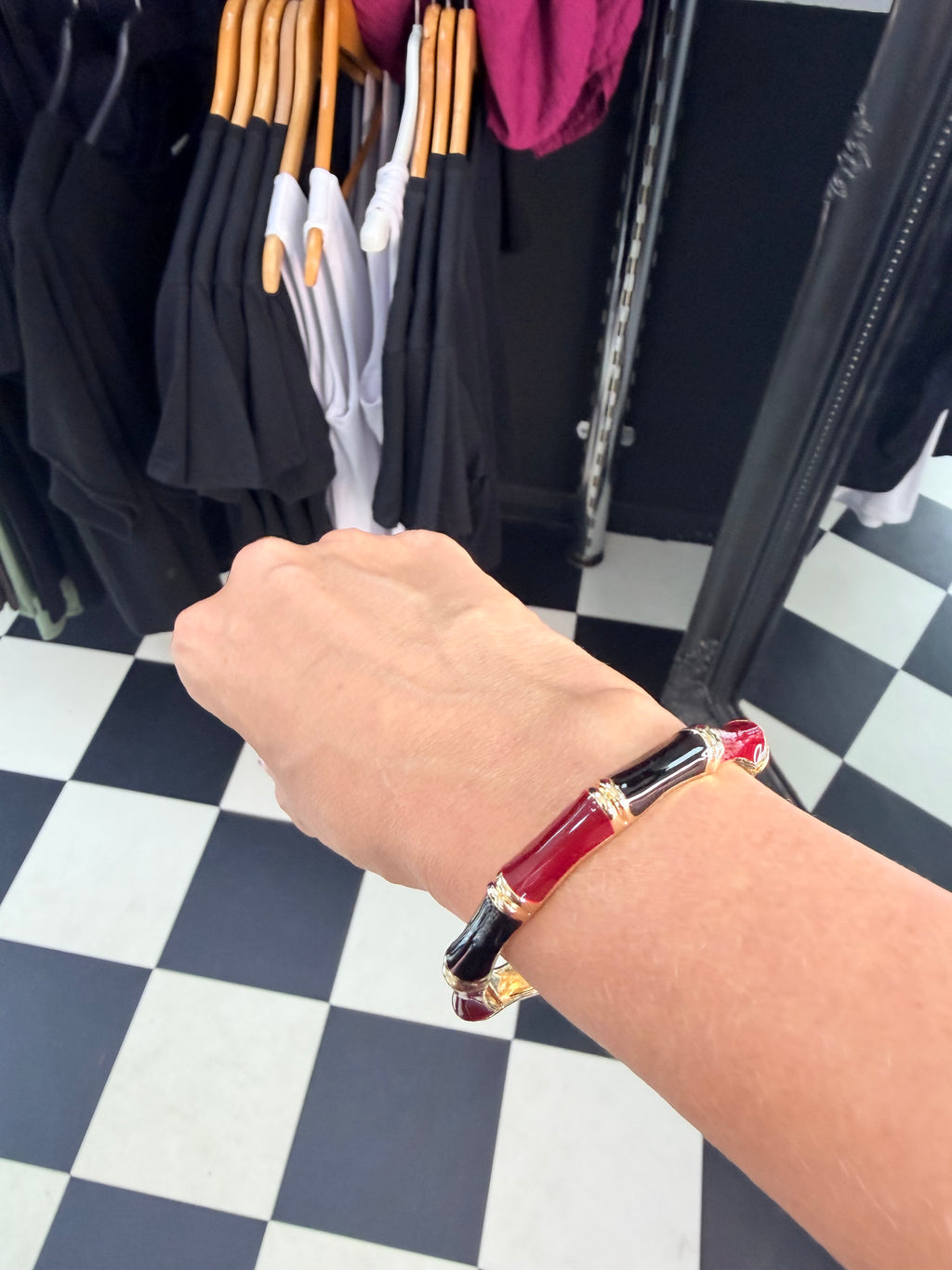 Thin Bangle Wine and Black