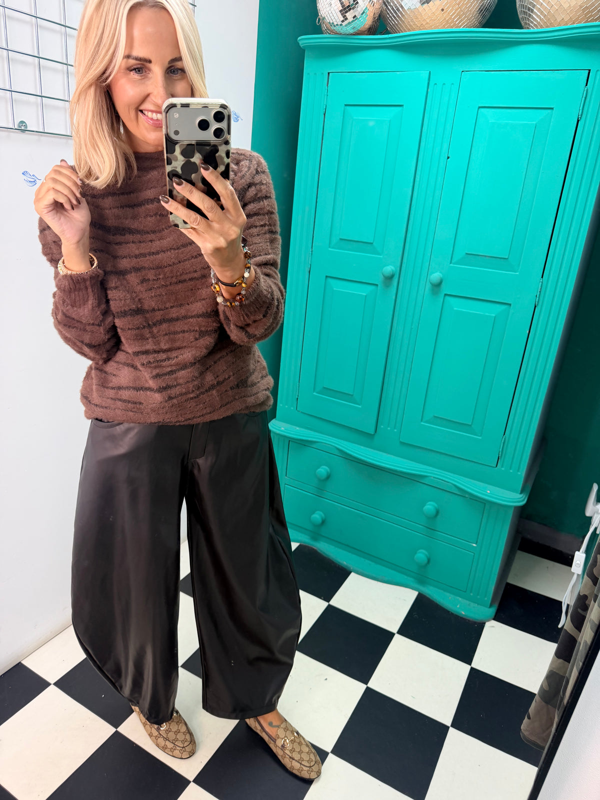 Soft touch Zebra jumper Chocolate Special Buy