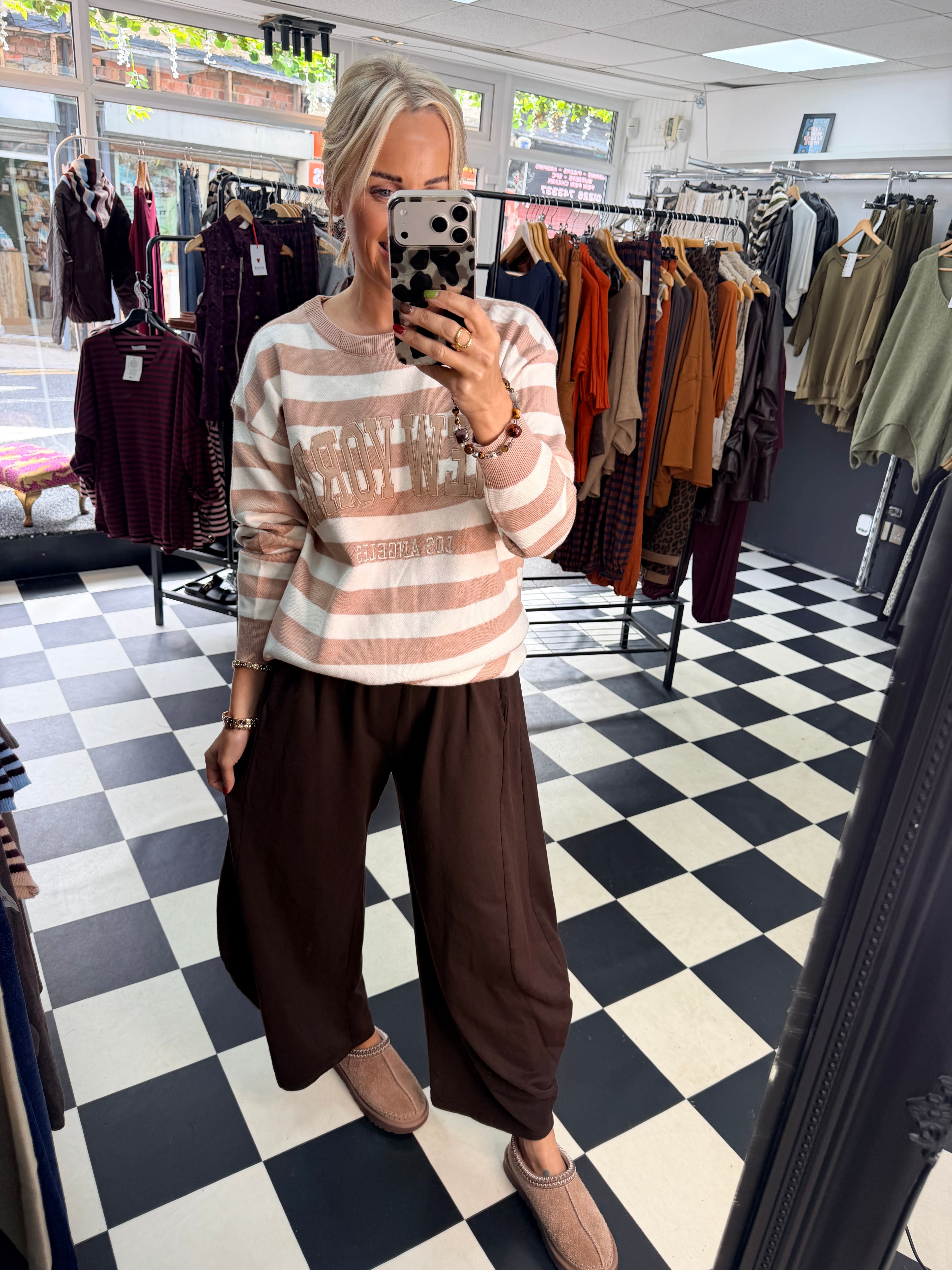 Stripe NY Jumper Cream