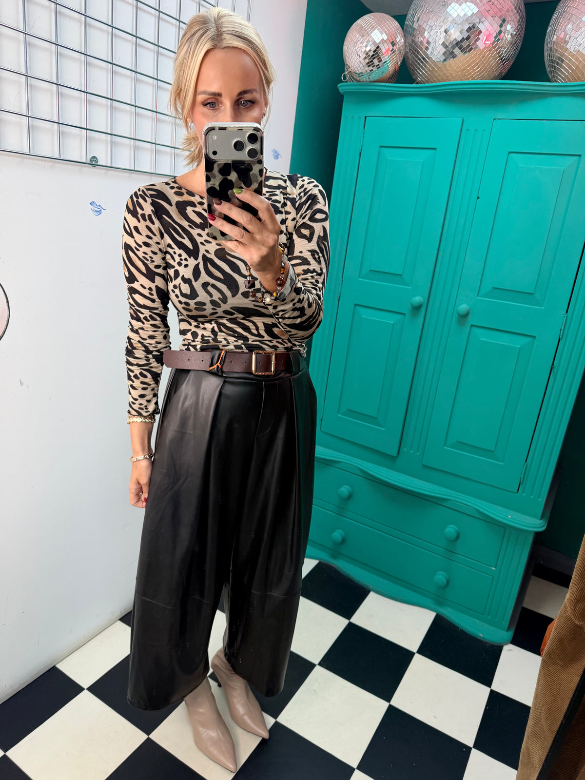 Buttery PU Culottes Black