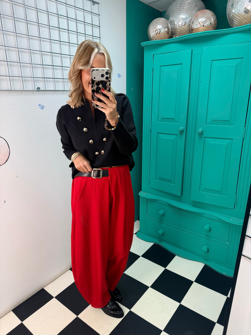 The Portia Military Style Cardigan Jacket Khaki (Copy)