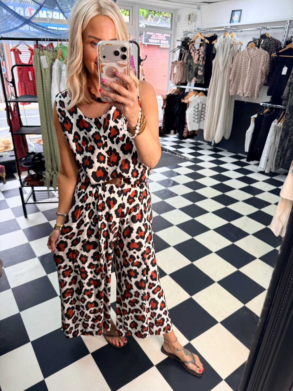 Animal co ord Cream and Rust