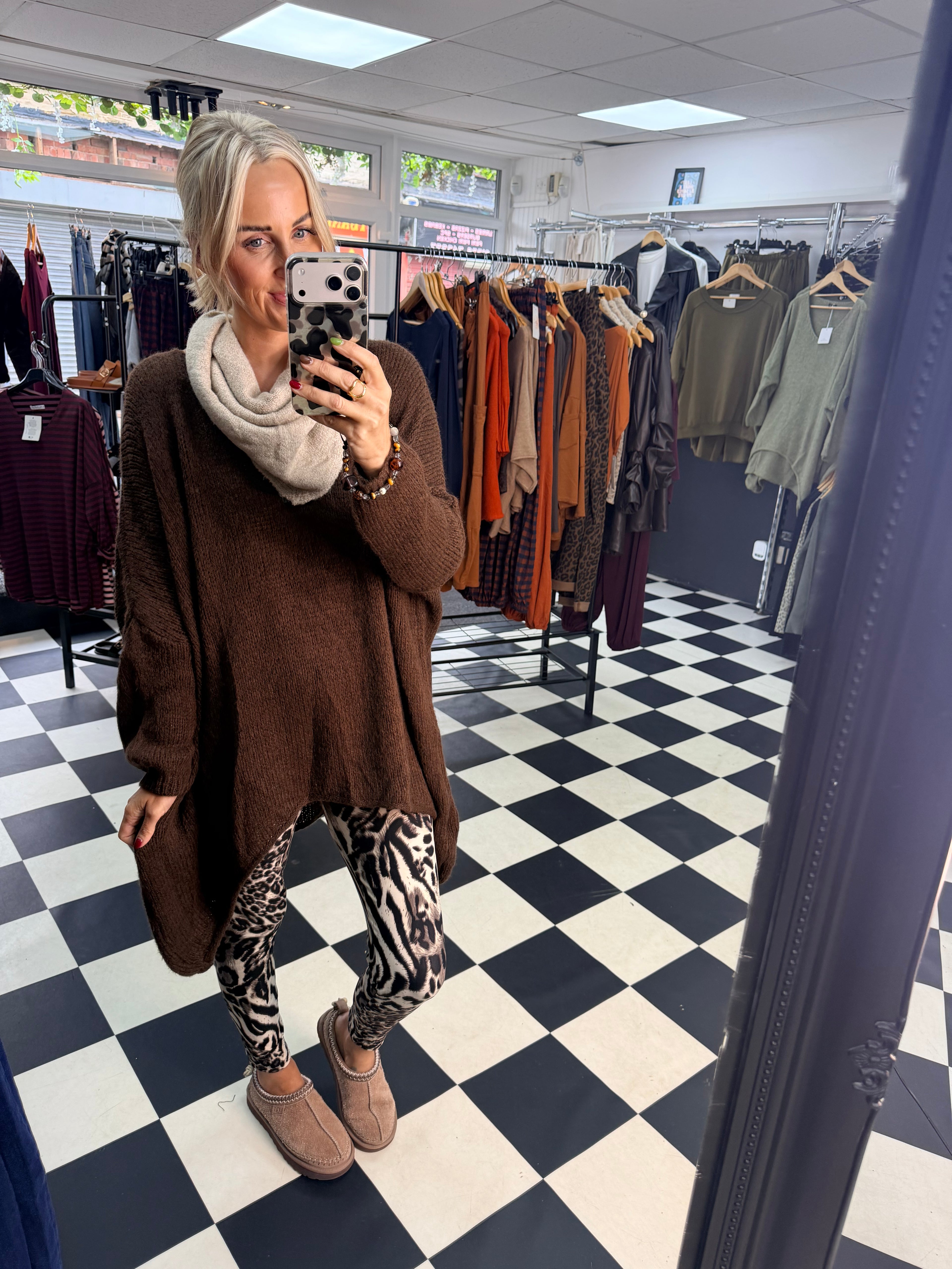 Over Sized Chunky Knit Chocolate