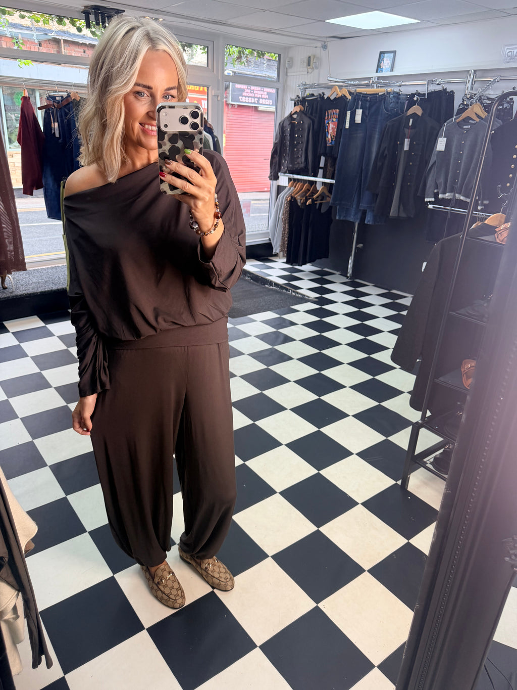 Slouchy Balloon Trousers Chocolate