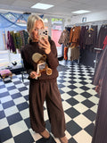 Fine Cord Balloon Trouser Chocolate