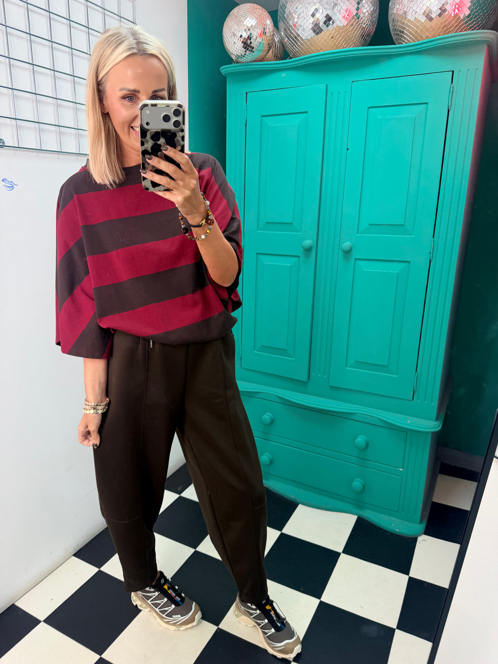 Cora Carrot Leg Joggers Chocolate