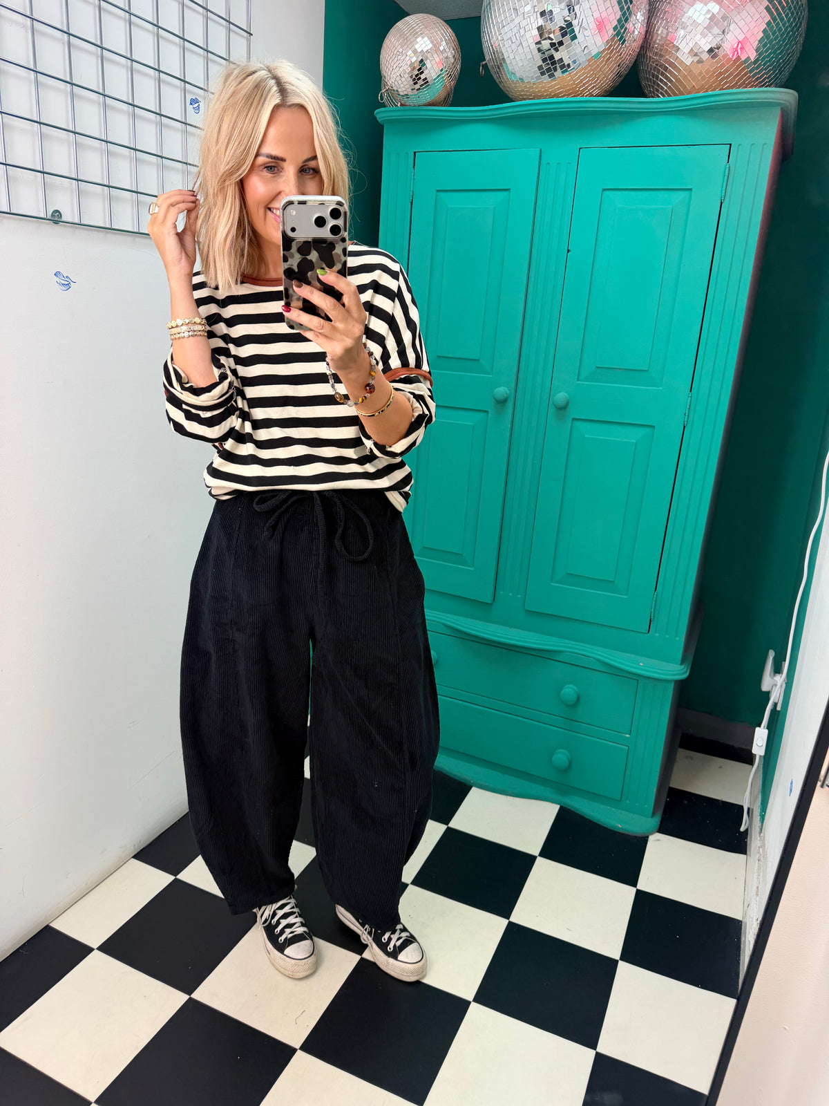 Boston Barrel leg Trousers Black