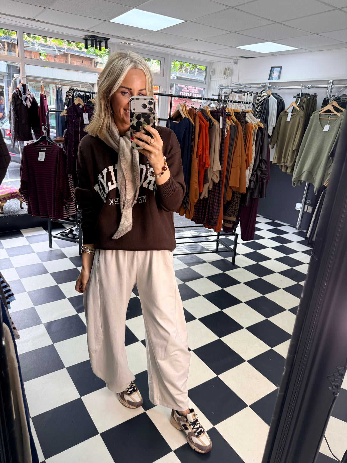 Barrel leg Joggers - Cream