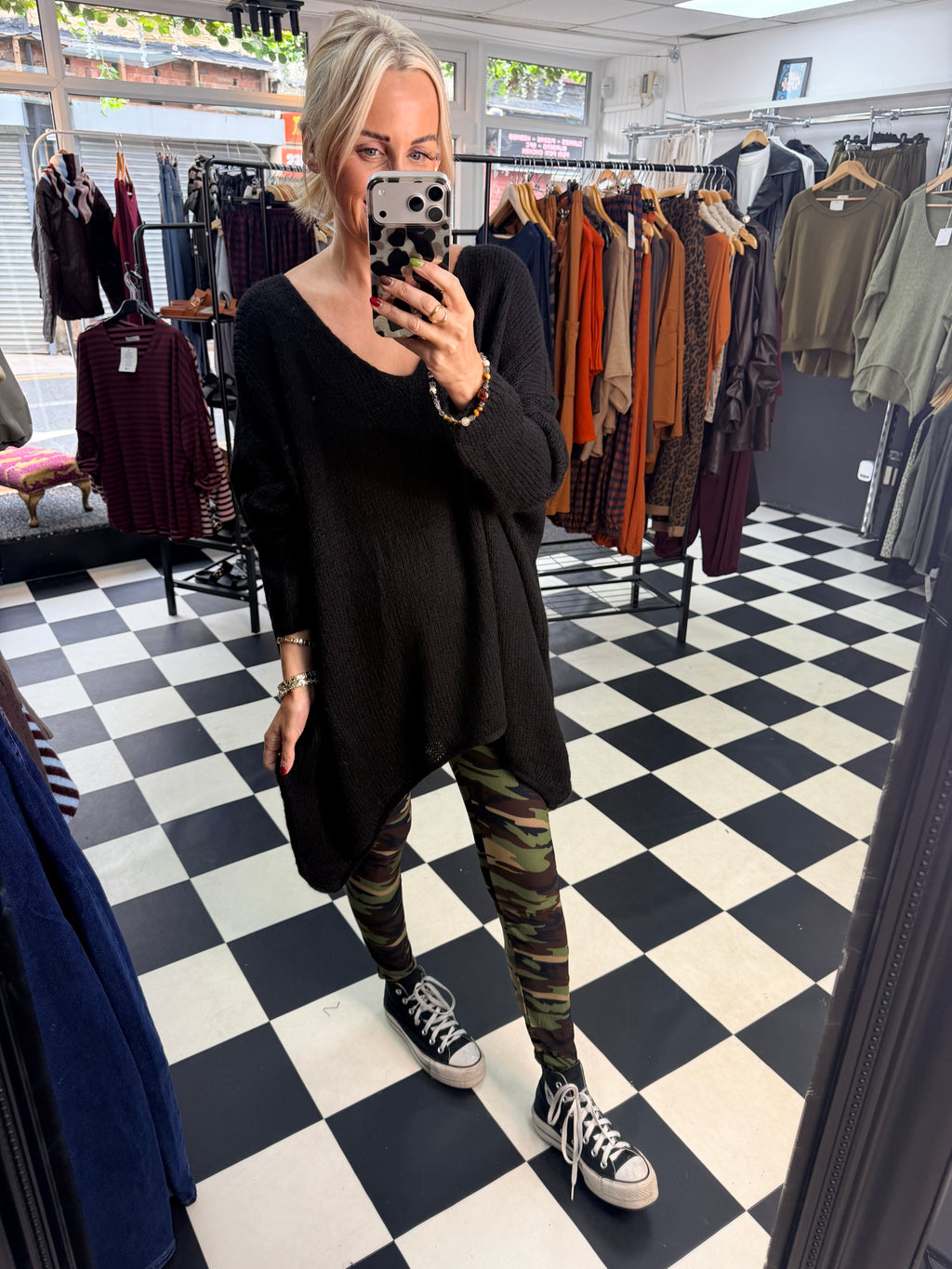 Over Sized Chunky Knit Black