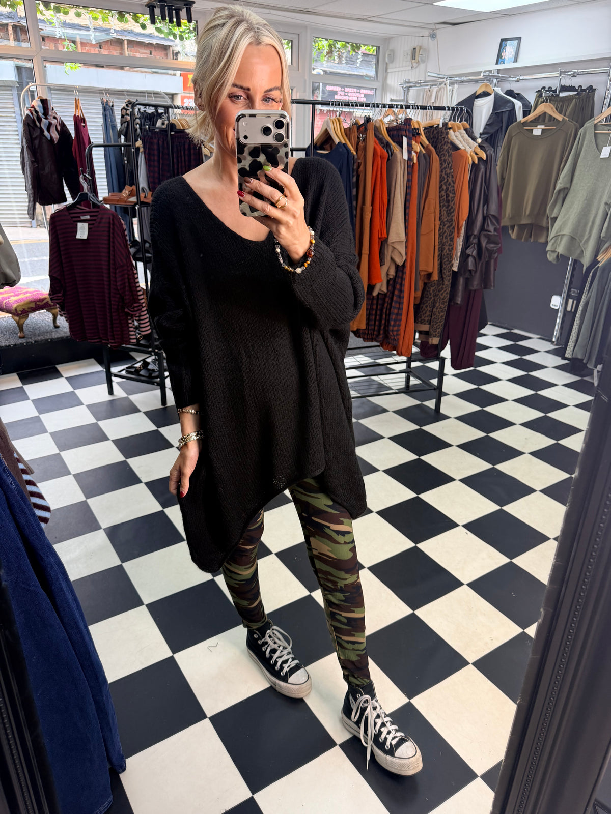 Over Sized Chunky Knit Black