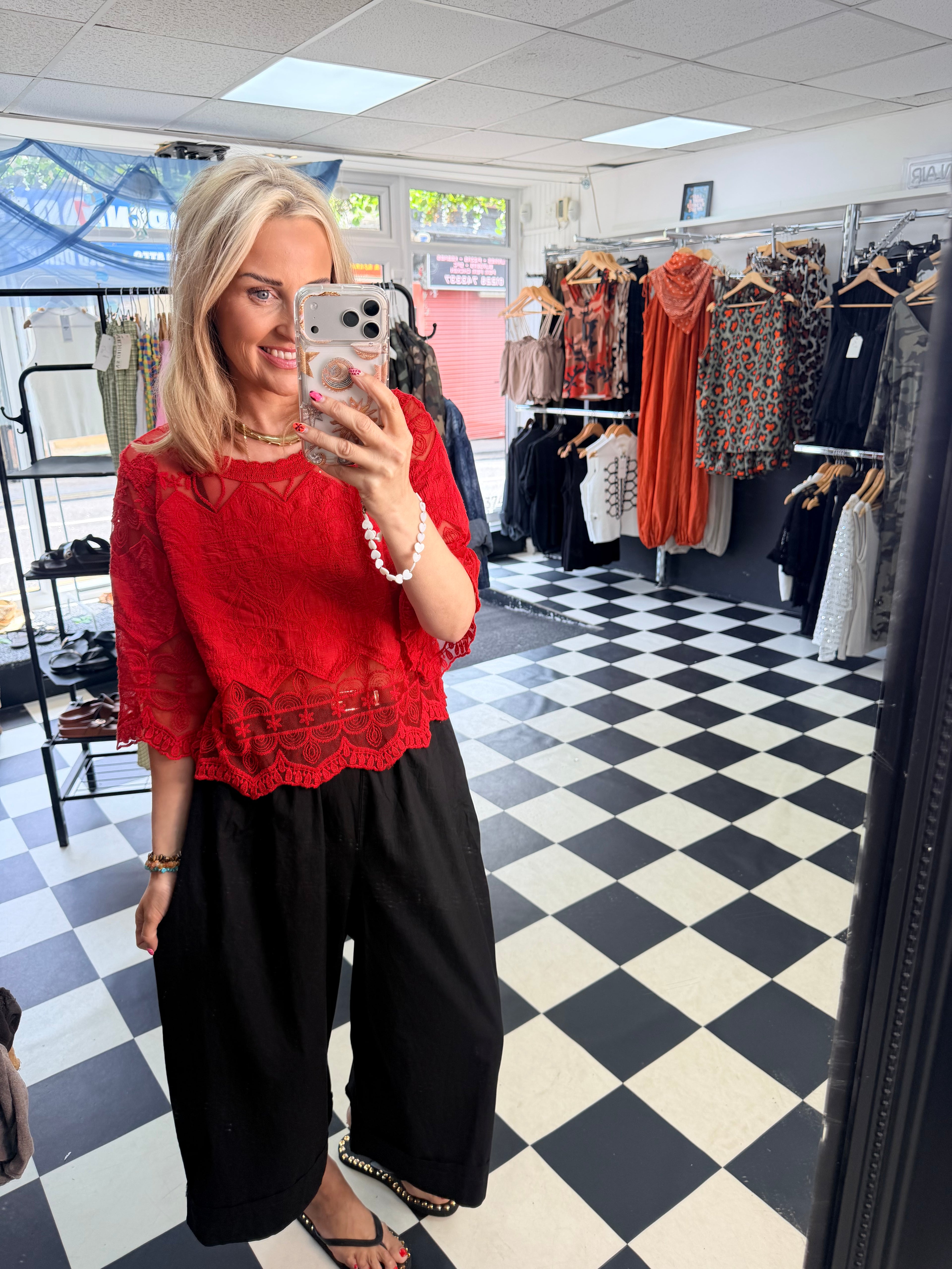 Flora top Red