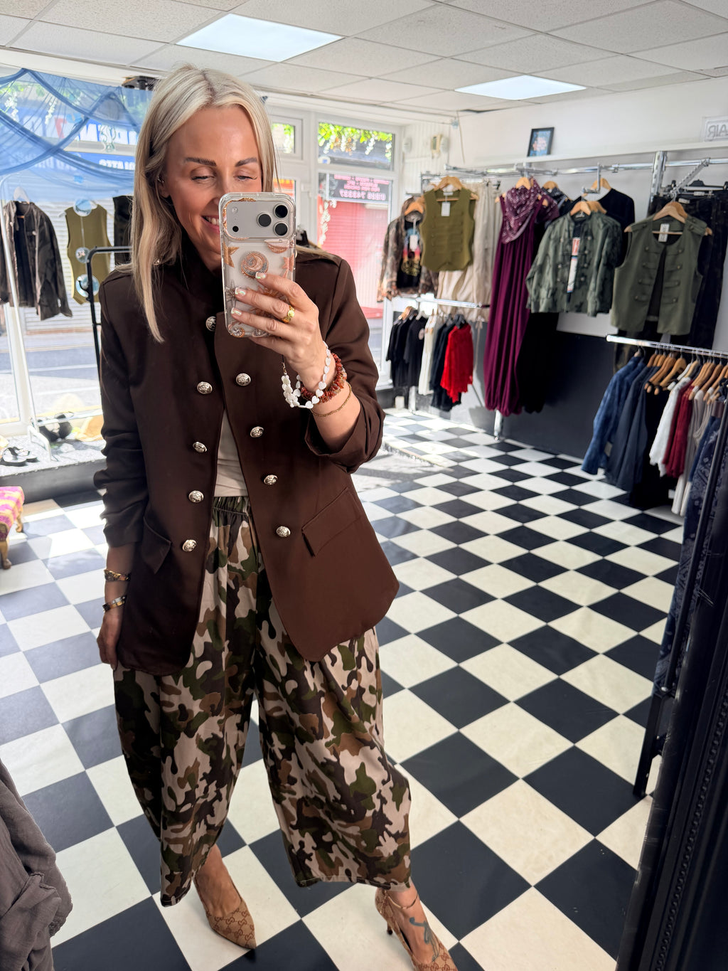 Military blazer chocolate