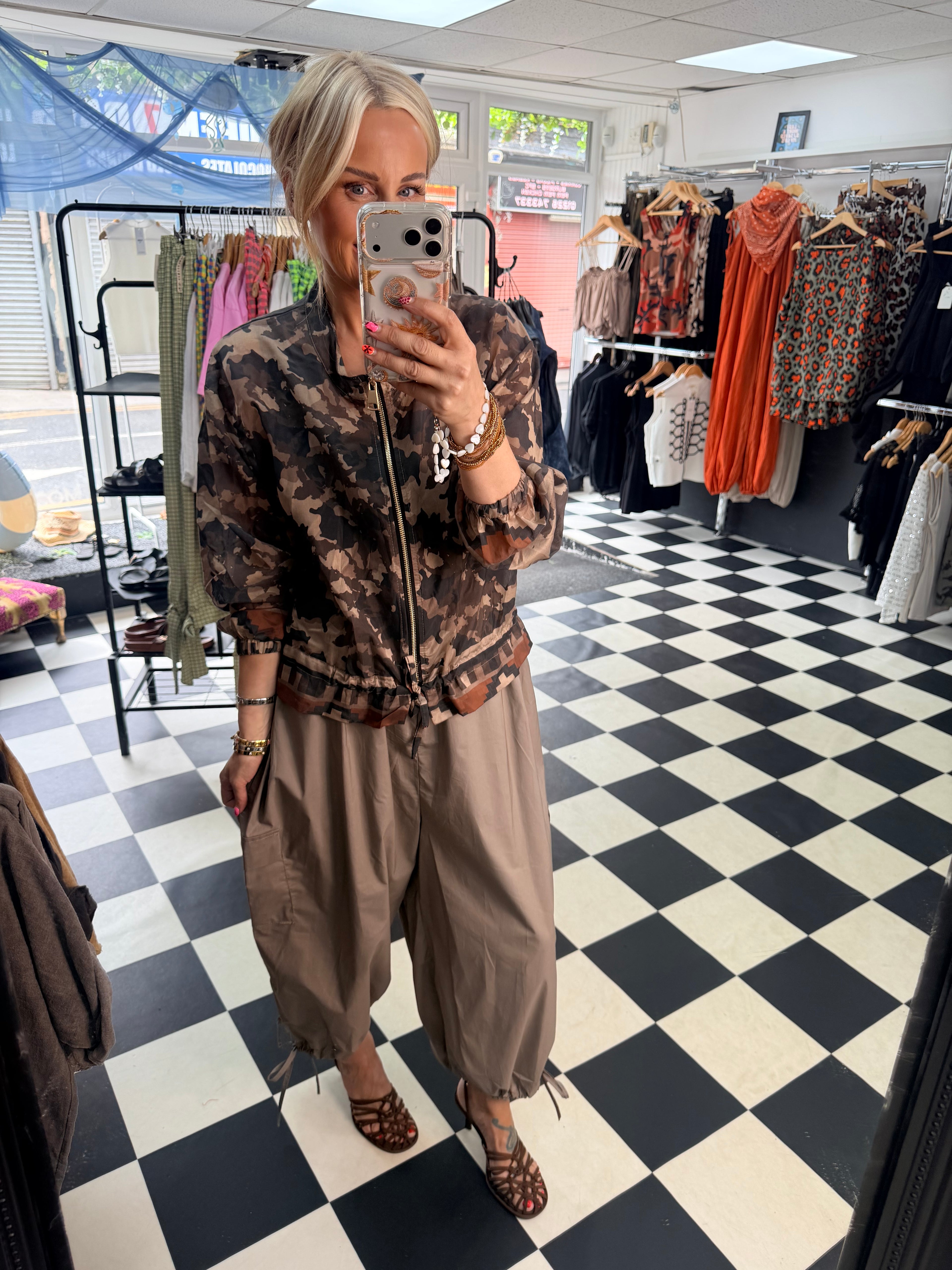 Lightweight Camo Jacket Black