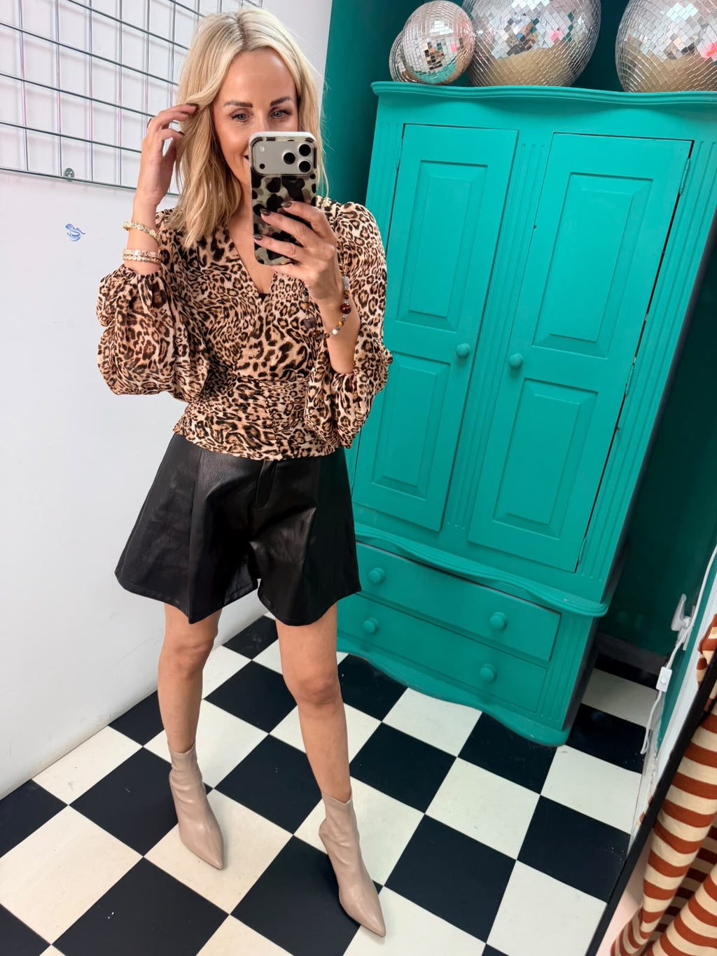 Aspen leopard print top