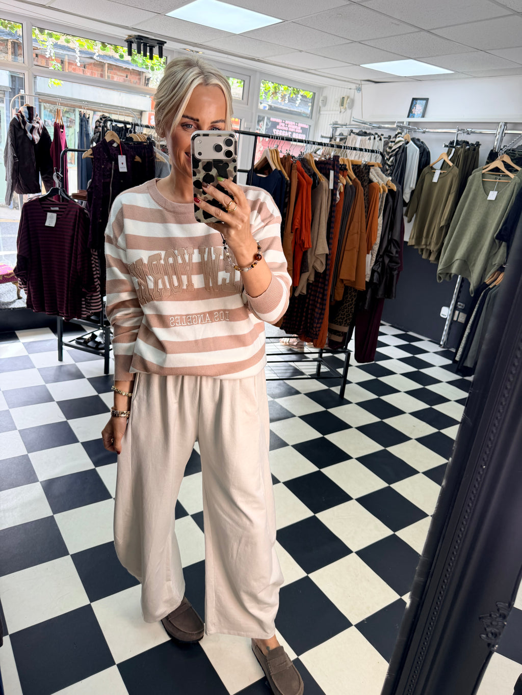 Stripe NY Jumper Cream