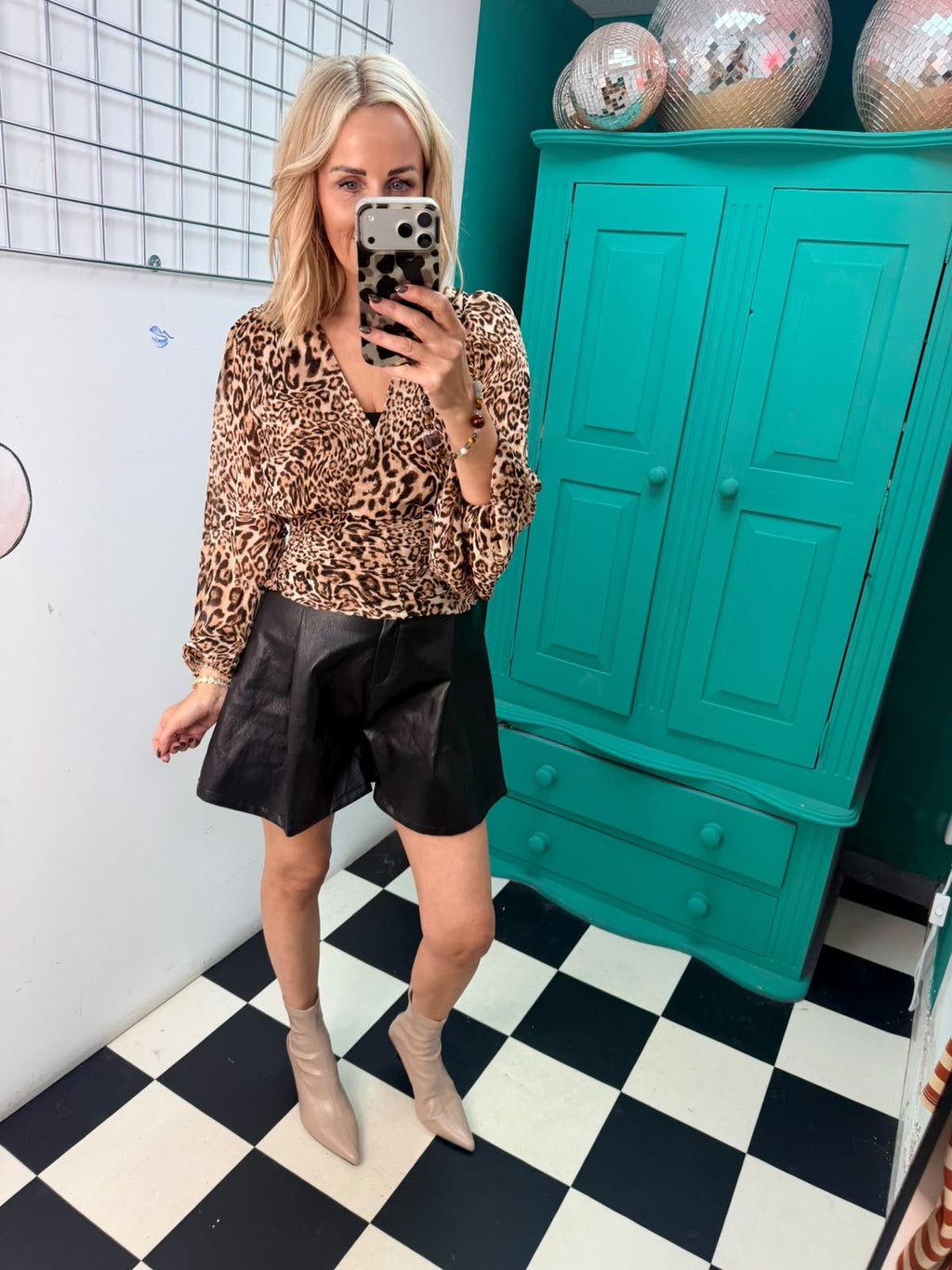 Aspen leopard print top