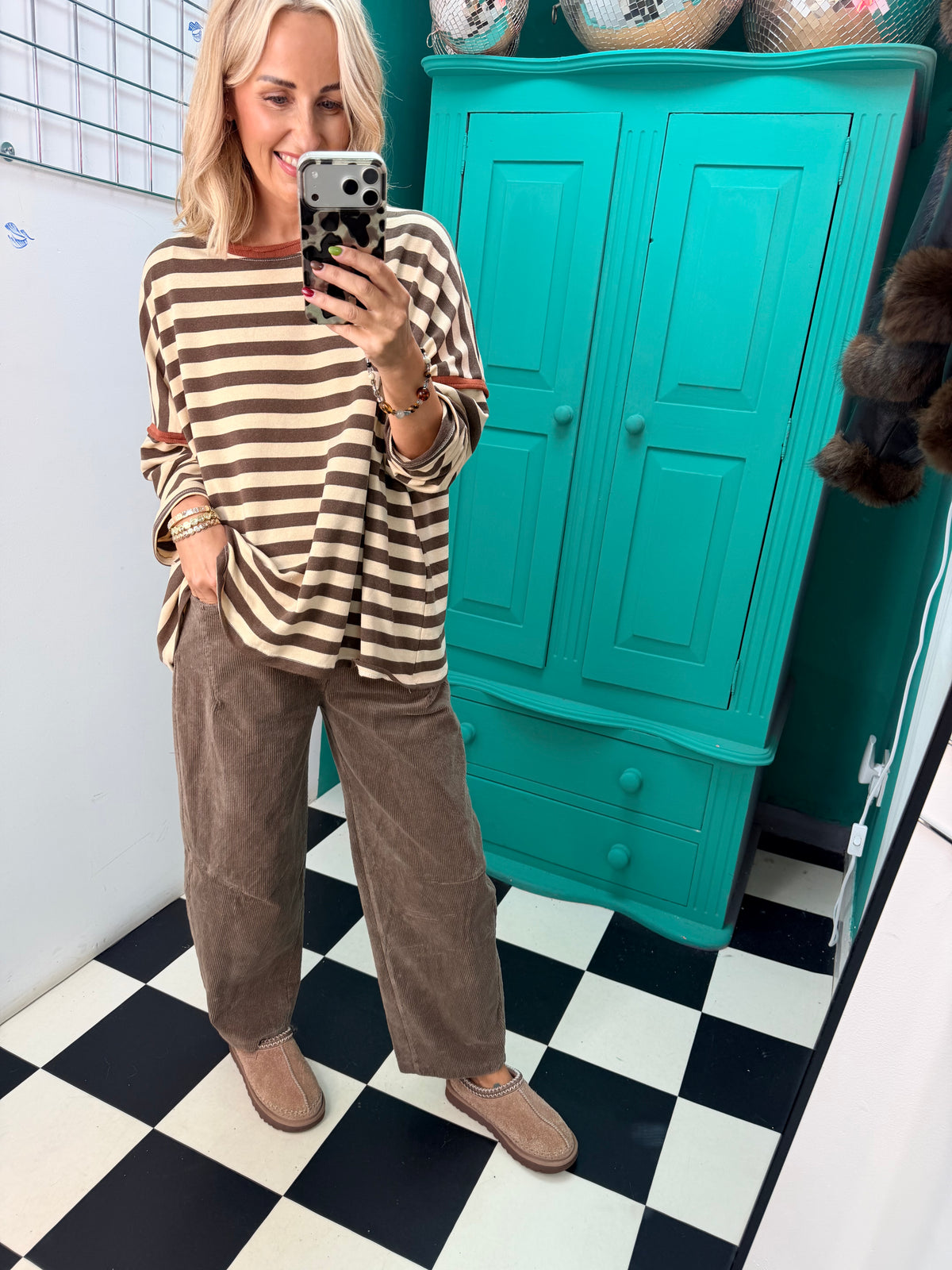 The Sunday stripe - Mocha and Chocolate