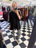 Stripe Shoulder Jumper Black