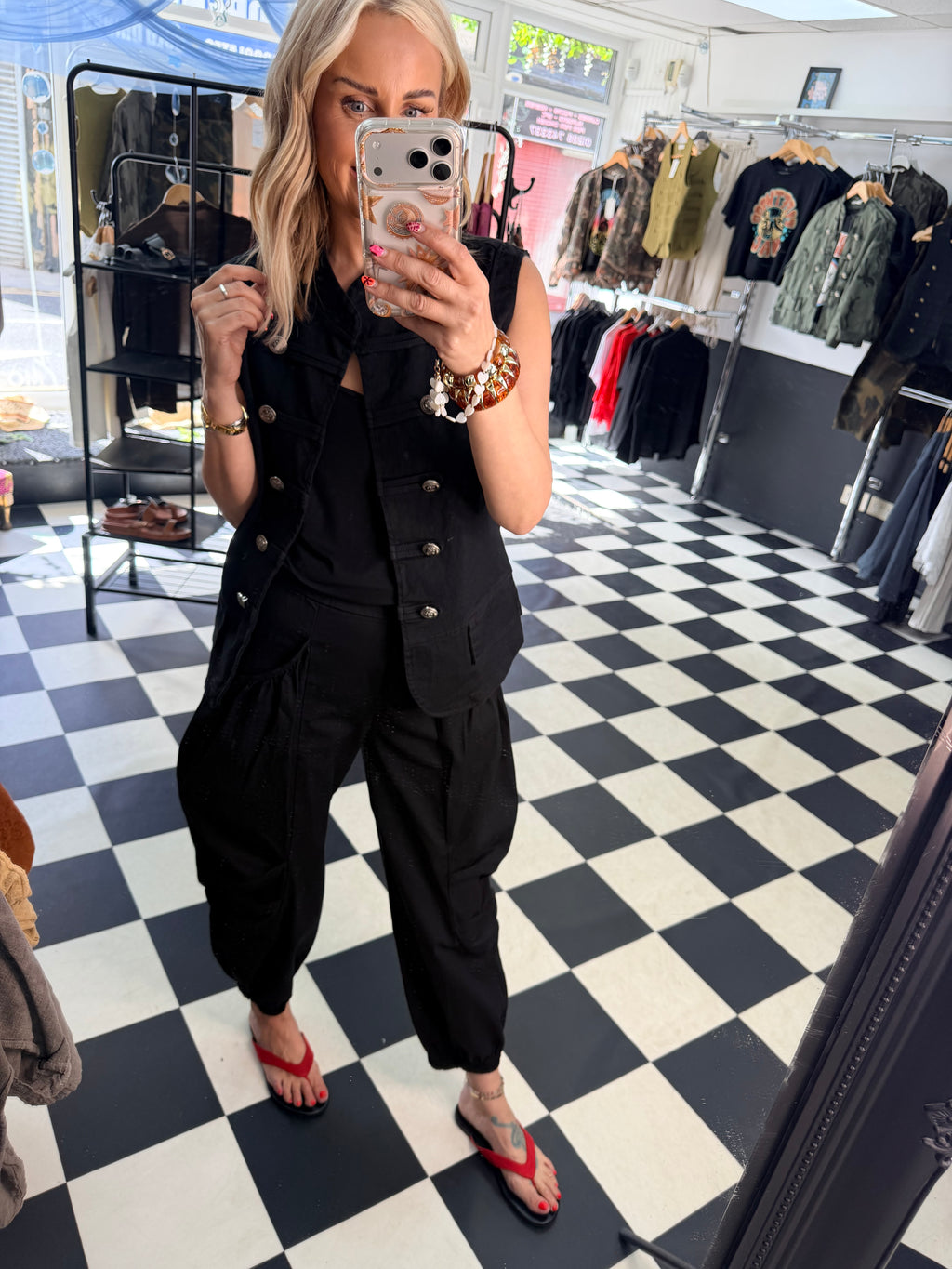 Barrel Side Pocket trousers Black