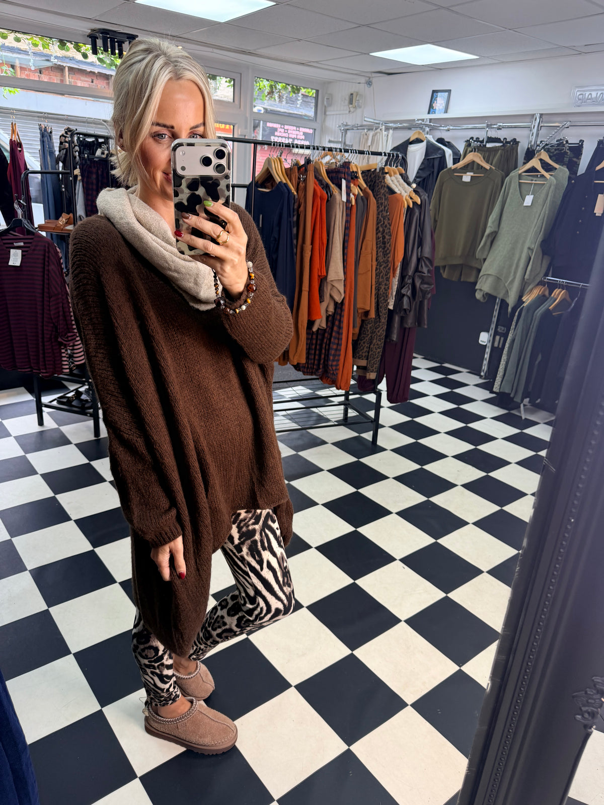 Over Sized Chunky Knit Chocolate