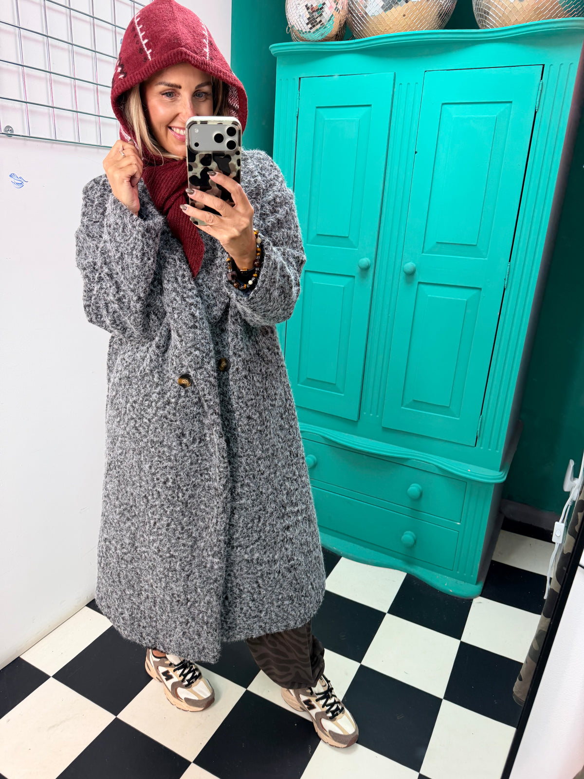 Winter tie snood - Wine