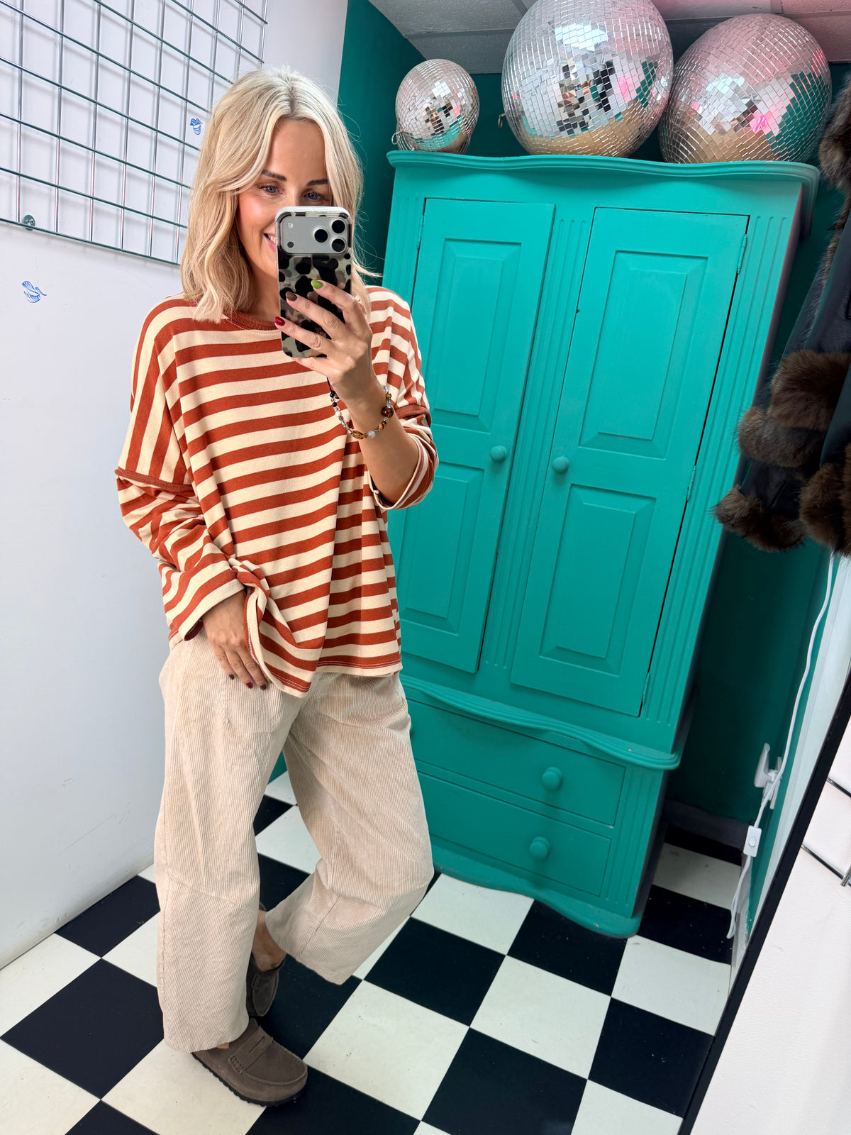 The Sunday stripe - Orange and Cream