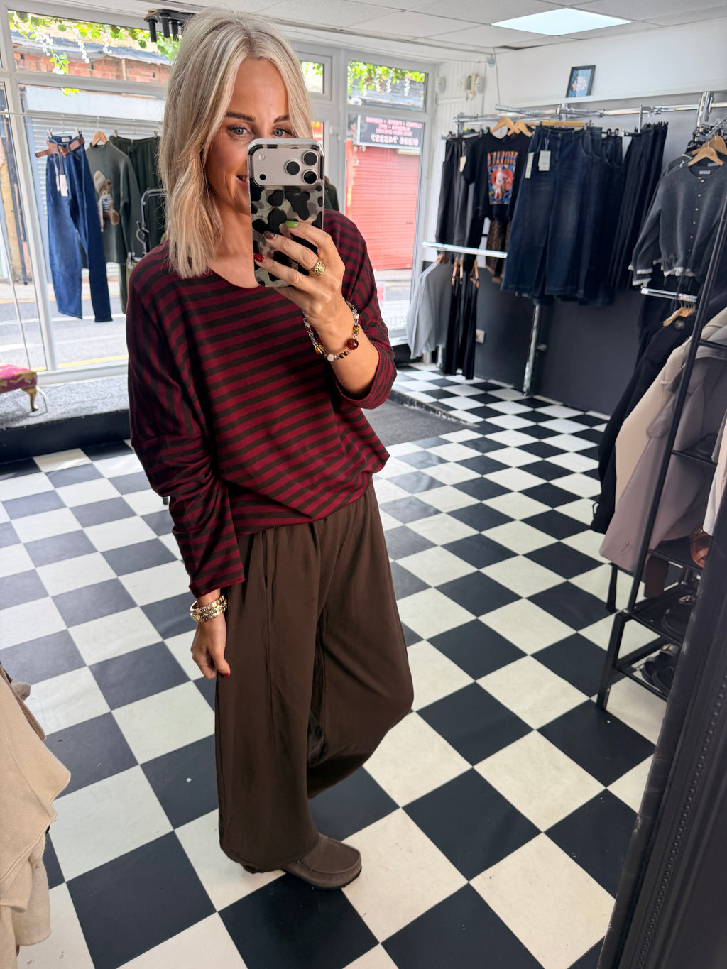 Basic Stripe - Wine and Chocolate