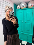 Leopard Twist headband - Taupe