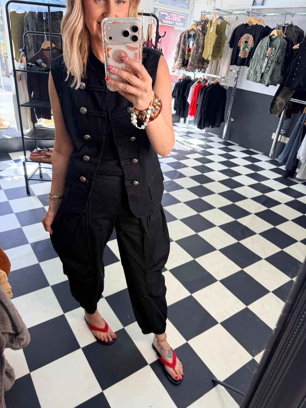 Barrel Side Pocket trousers Black